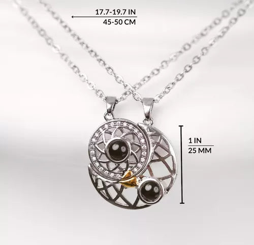 Collar Sol y Luna con 100 IDIOMAS