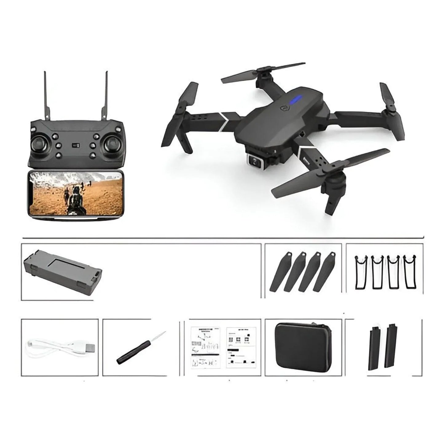 Drone Con Cámara 4k E88pro